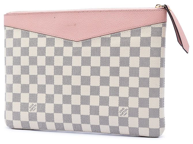 Pochette Giornaliera Damier Azur Bianca Louis Vuitton Bianco - vista 2
