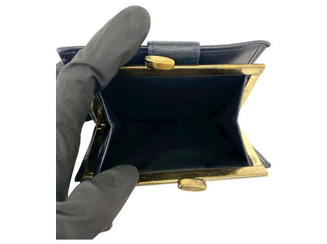Billetera bi-fold Dior Trotter Christian Dior Azul marino - vista 10
