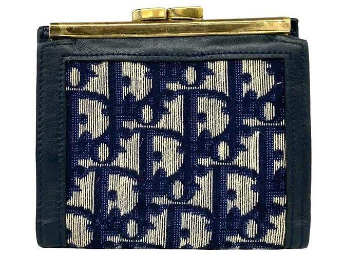 Billetera bi-fold Dior Trotter Christian Dior Azul marino - vista 2