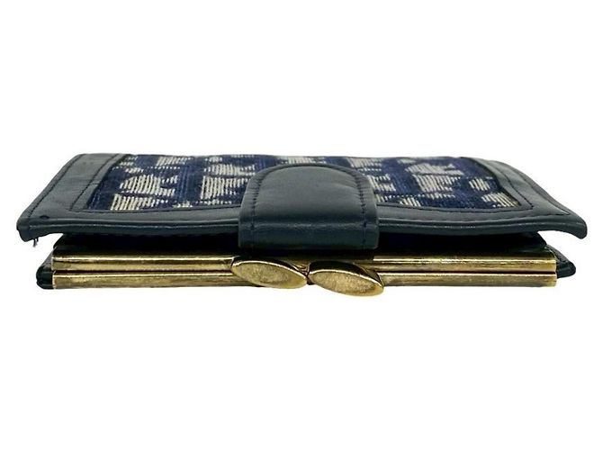 Billetera bi-fold Dior Trotter Christian Dior Azul marino - vista 3
