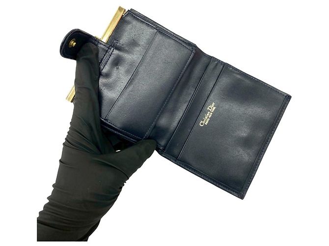 Billetera bi-fold Dior Trotter Christian Dior Azul marino - vista 7