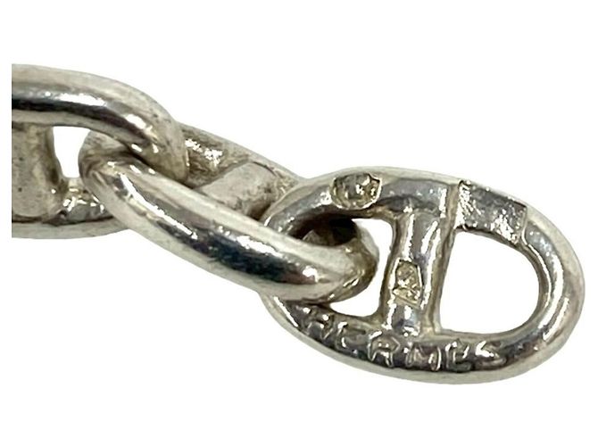 Bracciale charm in argento sterling 925 Chaine d'Ancre TPM vintage di Hermès - vista 3
