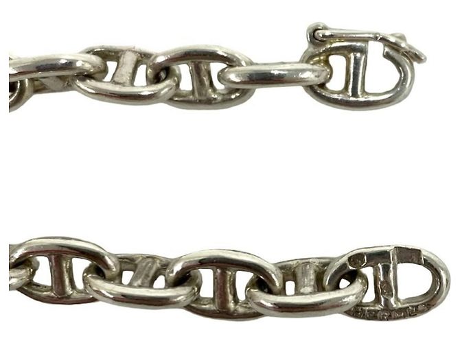 Bracciale charm in argento sterling 925 Chaine d'Ancre TPM vintage di Hermès - vista 4