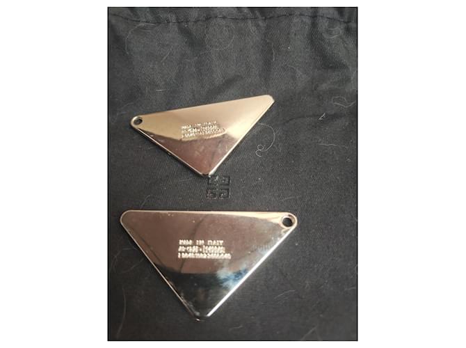 Pendenti Prada Triangolo Rosa Silver hardware - vista 2