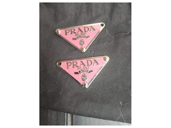 Pendenti Prada Triangolo Rosa Silver hardware - vista 3