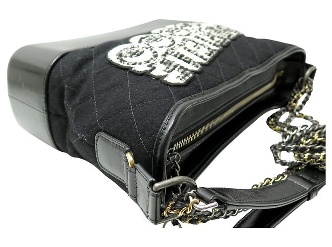 BAG CHANEL GABRIELLE GM IN PELLE CANVAS QUILTED NERA Nero - vista 4
