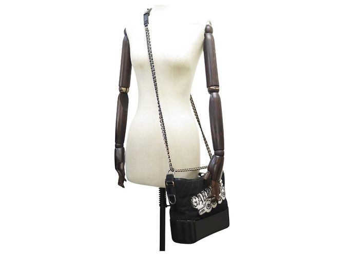 BAG CHANEL GABRIELLE GM IN PELLE CANVAS QUILTED NERA Nero - vista 8