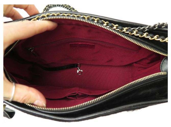 BAG CHANEL GABRIELLE GM IN PELLE CANVAS QUILTED NERA Nero - vista 9
