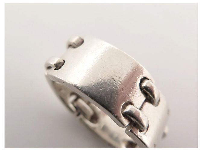 Ring Hermès ANELLO ARTICOLATO VINTAGE HERMES 52 IN ARGENTO STERLINO 925 11,4G SCATOLA - vista 11