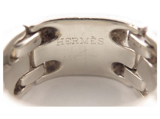 Ring Hermès ANELLO ARTICOLATO VINTAGE HERMES 52 IN ARGENTO STERLINO 925 11,4G SCATOLA - vista 6