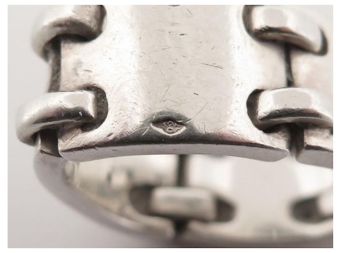 Ring Hermès ANELLO ARTICOLATO VINTAGE HERMES 52 IN ARGENTO STERLINO 925 11,4G SCATOLA - vista 8