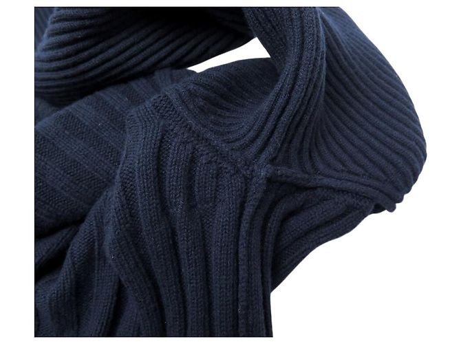 NEUER CHANEL-PULLOVER GRÖSSE 34 S P59746 AUS NAVY-WOLLE Marineblau - Ansicht 8