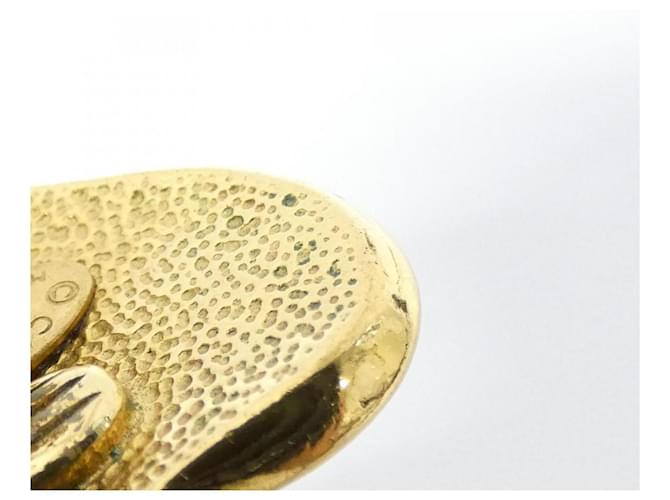 Orecchini vintage Chanel D'oro Metallico - vista 6