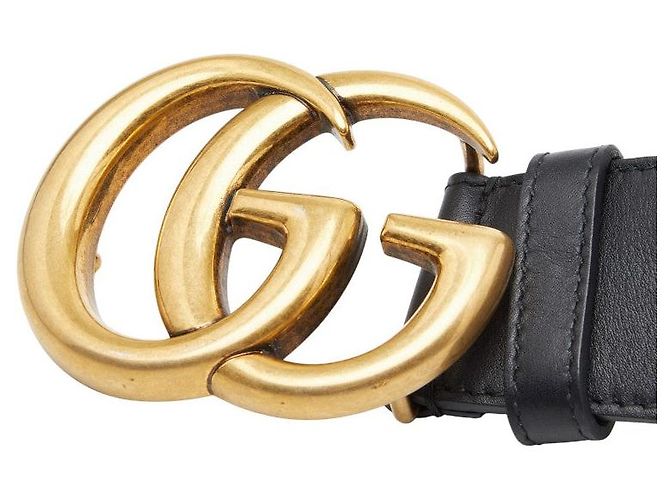 Gucci GG Marmont Ledergürtel Schwarz - Ansicht 4