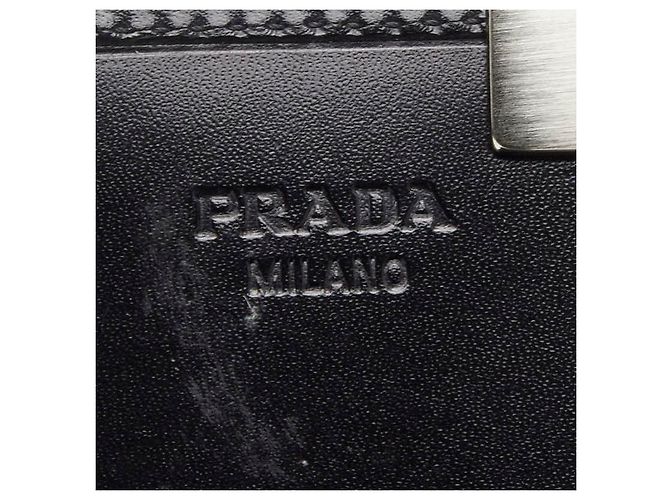 Prada Logo Leder-Münzfach Schwarz - Ansicht 8