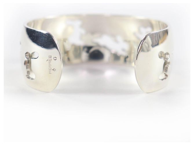 Bracciale in argento 925 con motivo coniglio Hermès Metallico - vista 3