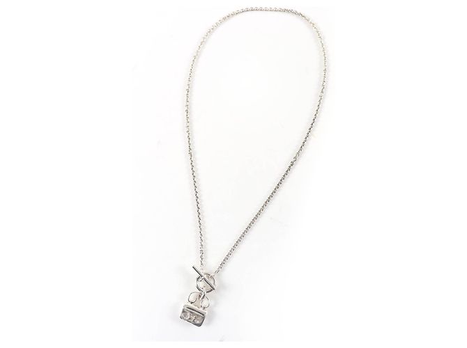 Collar Hermès Constance 925 Plata Metálico - vista 2