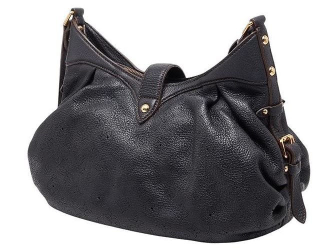 Borsa a Spalla in Pelle Monogram Mahina di Louis Vuitton Nero - vista 2