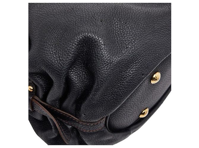 Borsa a Spalla in Pelle Monogram Mahina di Louis Vuitton Nero - vista 5