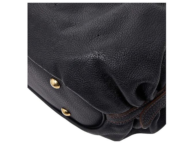 Borsa a Spalla in Pelle Monogram Mahina di Louis Vuitton Nero - vista 6