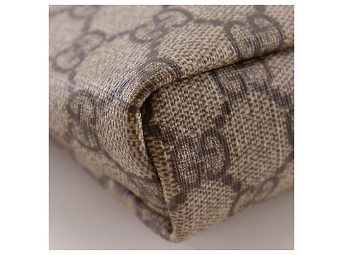 Borsa a Spalla Gucci GG Supreme in Tela Marrone Beige - vista 4