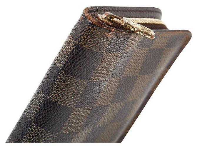 Portafoglio lungo con zip Damier Louis Vuitton Metallico Bronzo - vista 5