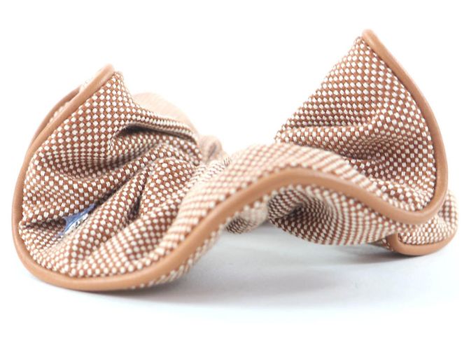 Hermès Shush Claudia Plan Air Serie Baumwoll- und Schafsledergürtel Golden Metallisch - Ansicht 3