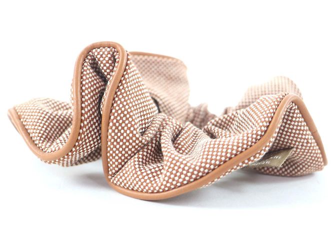 Hermès Shush Claudia Plan Air Serie Baumwoll- und Schafsledergürtel Golden Metallisch - Ansicht 4