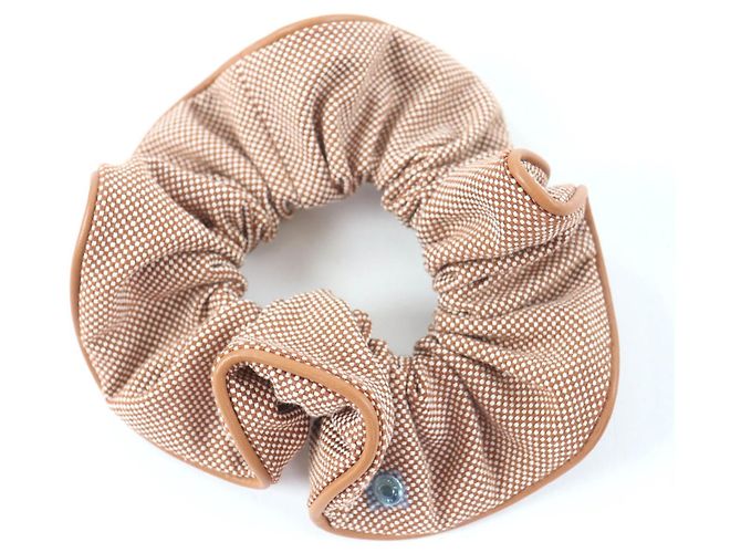 Hermès Shush Claudia Plan Air Serie Baumwoll- und Schafsledergürtel Golden Metallisch - Ansicht 5