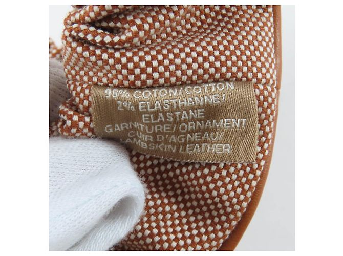 Hermès Shush Claudia Plan Air Serie Baumwoll- und Schafsledergürtel Golden Metallisch - Ansicht 8