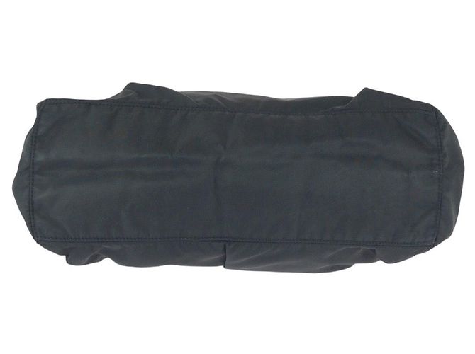 Prada Nylon-Leder Tessuto Logo Tote Bag Schwarz - Ansicht 10