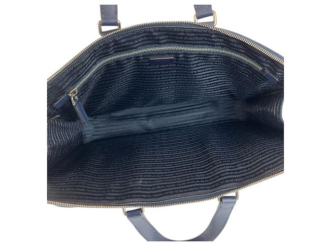 Pasta de couro Saffiano Prada Azul - vista 10