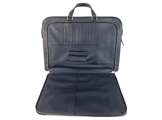 Pasta de couro Saffiano Prada Azul - vista 9