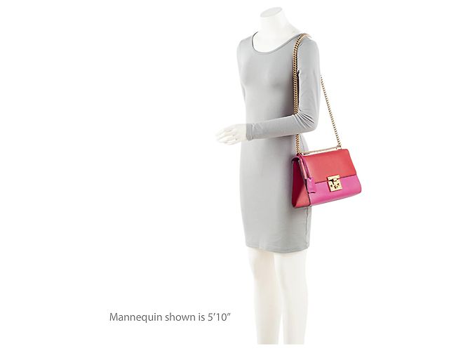 Borsa a spalla media Padlock in pelle Gucci Rosa - vista 5
