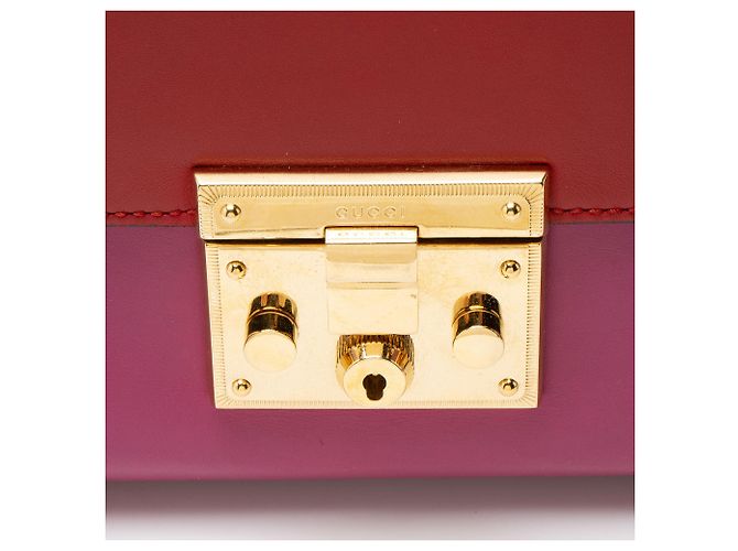 Borsa a spalla media Padlock in pelle Gucci Rosa - vista 9