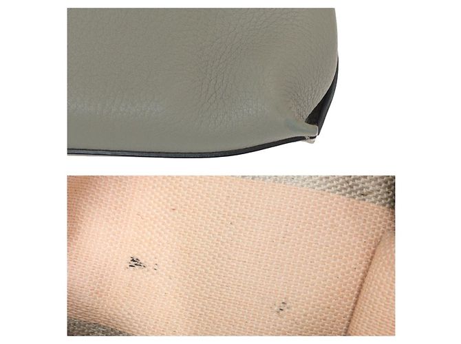 Borsa a mano 2 in 1 in pelle Gucci Bamboo Grigio - vista 6