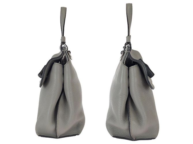 Borsa a mano 2 in 1 in pelle Gucci Bamboo Grigio - vista 8