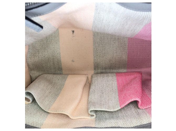 Borsa a mano 2 in 1 in pelle Gucci Bamboo Grigio - vista 9