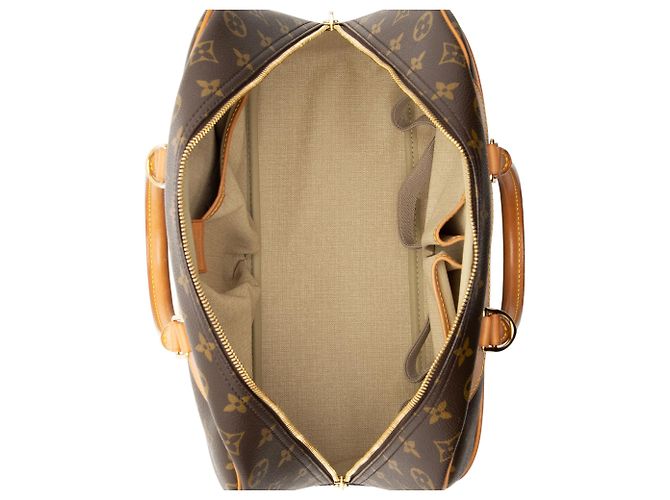 Vintage Monogramm Canvas Deauville Tasche von Louis Vuitton Braun - Ansicht 7
