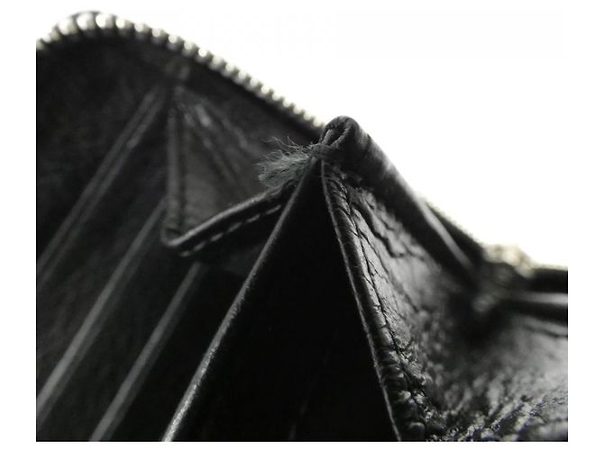 Balenciaga Leder Langbörse Schwarz - Ansicht 8