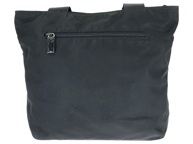 Bolsa de ombro em nylon tessuto com logo triangular Prada Preto - vista 2