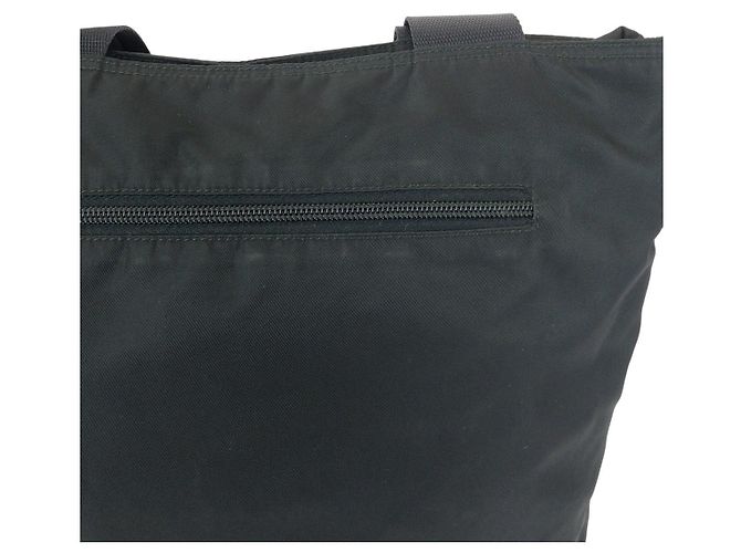 Bolsa de ombro em nylon tessuto com logo triangular Prada Preto - vista 4