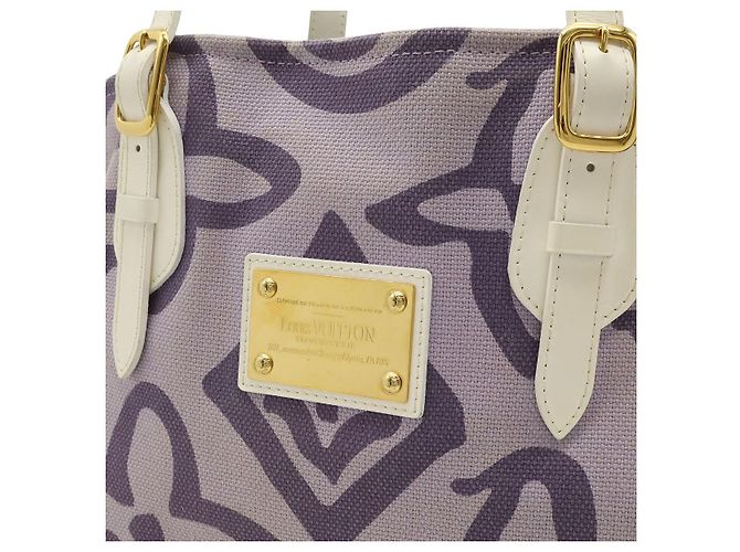 Borsa 2 in 1 in tela Tahitienne PM di Louis Vuitton Porpora - vista 7
