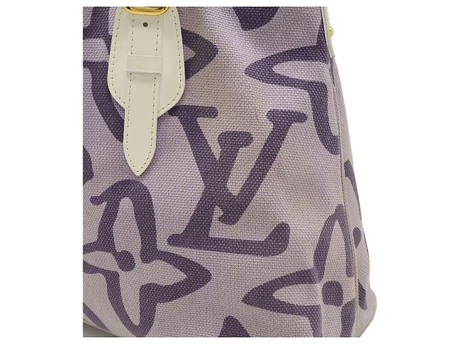 Borsa 2 in 1 in tela Tahitienne PM di Louis Vuitton Porpora - vista 9