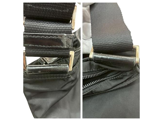 Borsa a Spalla in Nylon Prada Nero - vista 7