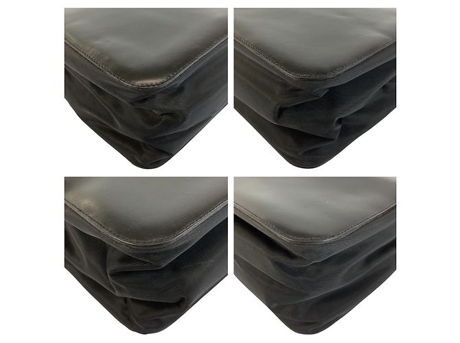 Tote Borsa a mano Prada Tessuto in pelle e nylon Nero - vista 4
