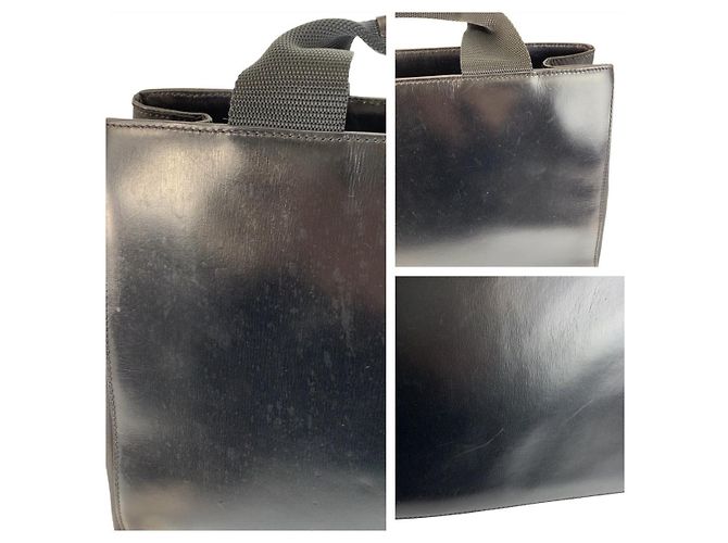 Tote Borsa a mano Prada Tessuto in pelle e nylon Nero - vista 5
