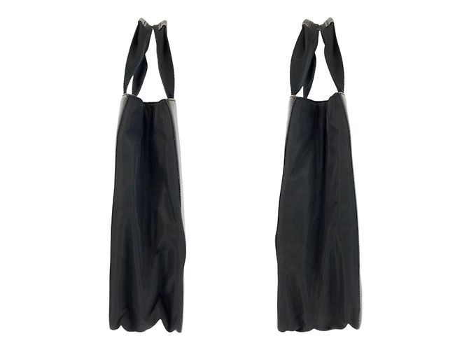Tote Borsa a mano Prada Tessuto in pelle e nylon Nero - vista 7