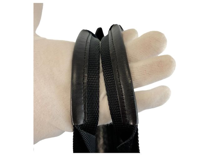 Tote Borsa a mano Prada Tessuto in pelle e nylon Nero - vista 8
