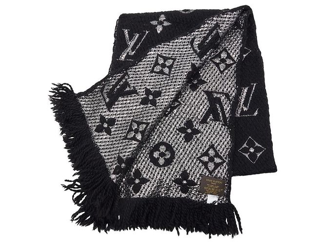 Sciarpa Logomania Shine in Lana e Seta Louis Vuitton Nero - vista 2